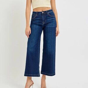 nwt RISEN High‎ Rise Crop Wide Jeans